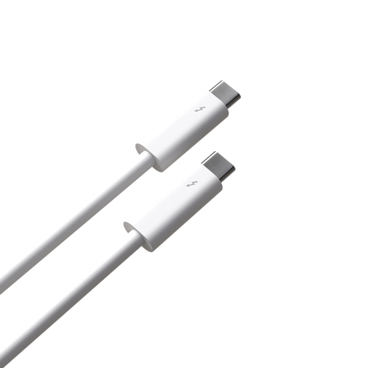 Two white USB-C cables